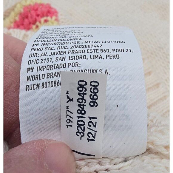 American Eagle Womens Crochet Floral Striped Sleeveless Sweater Vest SP/CH - Picture 7 of 7